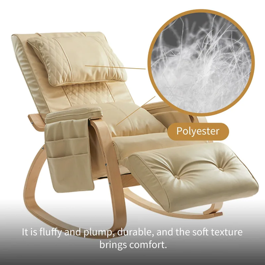 PU Leather Adjustable Reclining Chair Rocking Chair