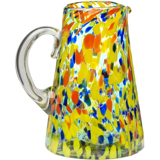 Amici Home Authentic Mexican Glassware Carnaval Pitcher, 80oz - Multi-Color