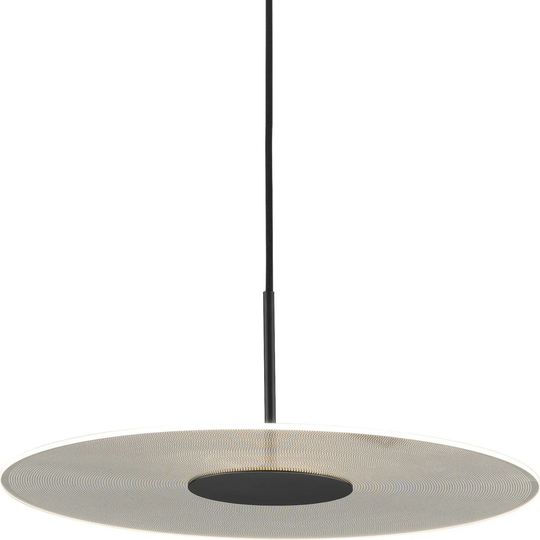 Spoke LED Collection 1-Light Matte Black LED Modern Hanging Pendant Light - 3.540" x 20.870" x 26.770"