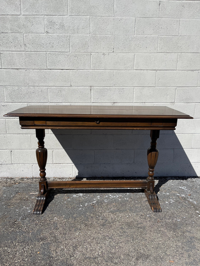 Console Table Expanding Traditional Country French Provincial Pedestal Neoclassical Shabby Chic Hollywood Regency Carved Wood Vintage