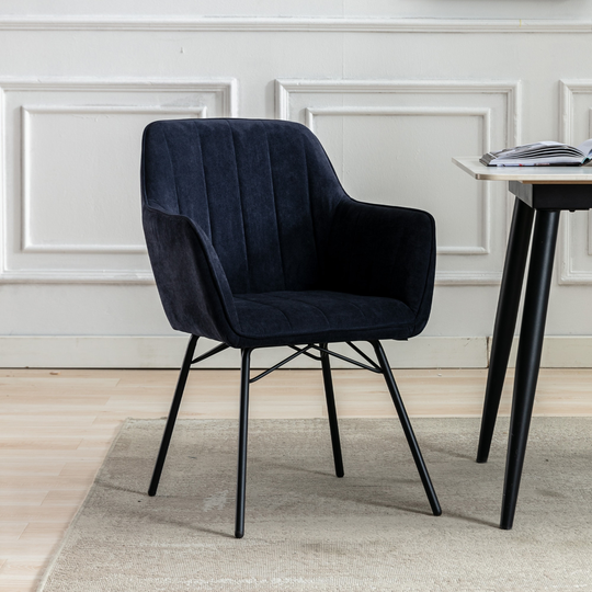 Modern Dining Room Chair Tufted Accent Chair with Metal Legs