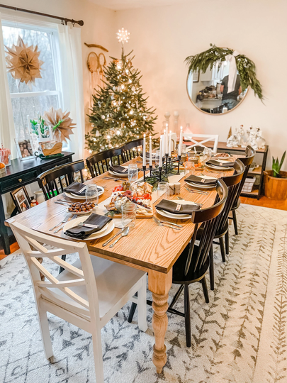 Ash Hardwood Table, Natural Farm Custom Farmhouse Table - All Sizes + Stains
