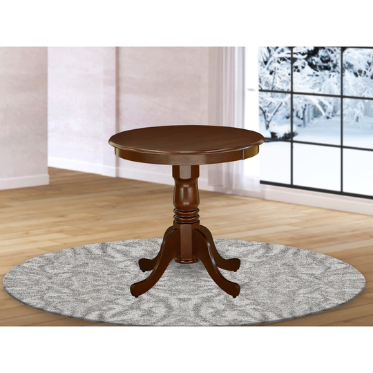 East West Furniture EMT-MAH-TP Rubber Wood Dining Table with Mahogany Finish