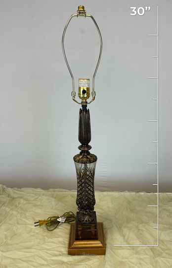 Royal Designs, Inc. Designer Table Lamp - French Gold Base & Hand Rubbed Crystal