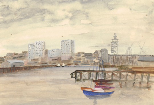 Job Lot Of Vintage Original 1960S Watercolour & Pencil Sketch Drawing Pictures By South Shields Artist John Hornby