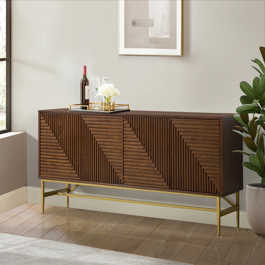 Rowland Kitchen Buffet Sideboard with Metal Legs