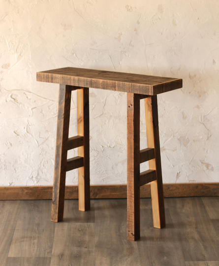 Rustic Console Table - Narrow Sofa Reclaimed Wood Buffet Small Footprint Furniture Skinny Barn Custom Size Option