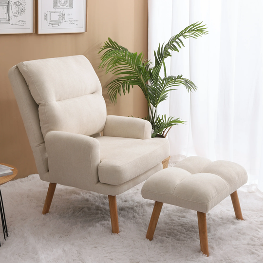 Accent Chair with Ottoman Set