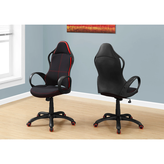Monarch 7259 Black And Red Fabric Multi Position Office Chair