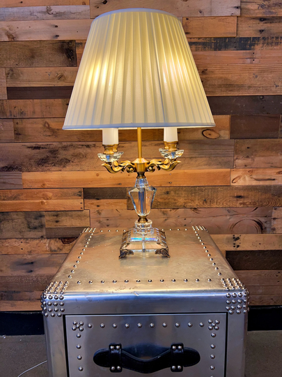 Crystal Brass Table Lamp 4-Light Lamp