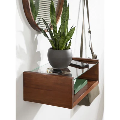 2 Piece Poplar Solid Wood Floating Shelf