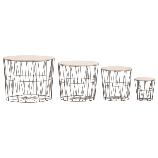 Coffee Table 4 pcs Copper