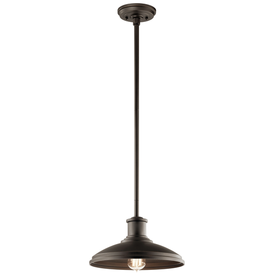 Kichler Lighting Allenbury 1-Light Outdoor Pendant/Semi Flush Bronze