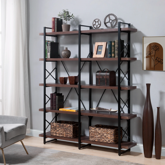 Home Office 5 Tier Bookshelf