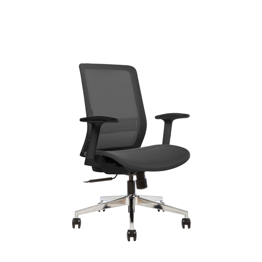 Sinfonia Sing Mid Back Ergonomic Office Chair, Anti-viral Copper Mesh Back, Lumbar Support