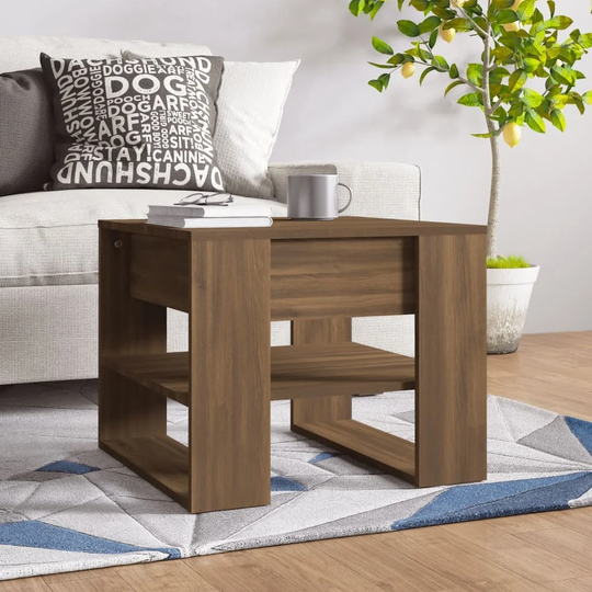 vidaXL Coffee Table Engineered Wood Couch Table Desk Furniture Multi Colors - 21.9" x 21.7" x 17.7"