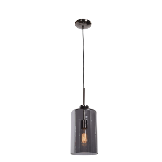 Simplicite 1-light Black Chrome Cylinder Pendant
