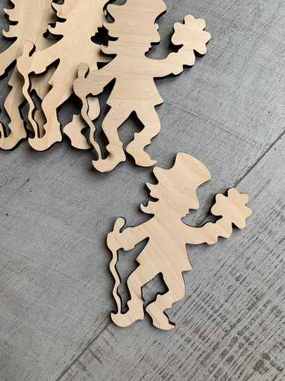 Leprechauns Unfinished Wood Blanks Diy Craft