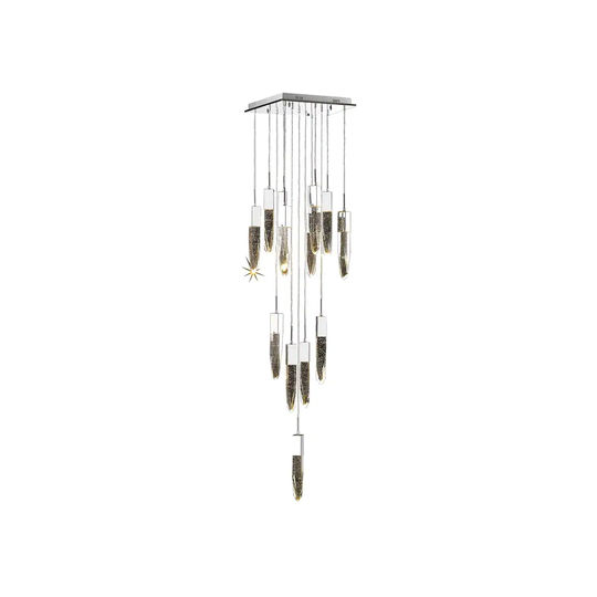 Avenue Lighting the original Aspen Collection chrome steel and crystal 13 light pendant fixture. - 20