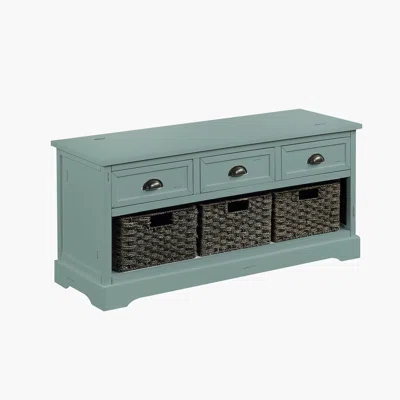 Chittening Wood Drawer Storage Bench