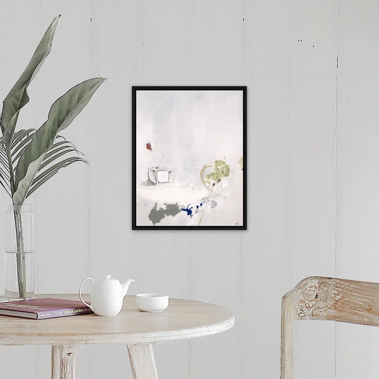 "Across the Street II" Black Float Frame Canvas Art