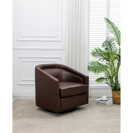 WOVENBYRD Classic Barrel Swivel Chair