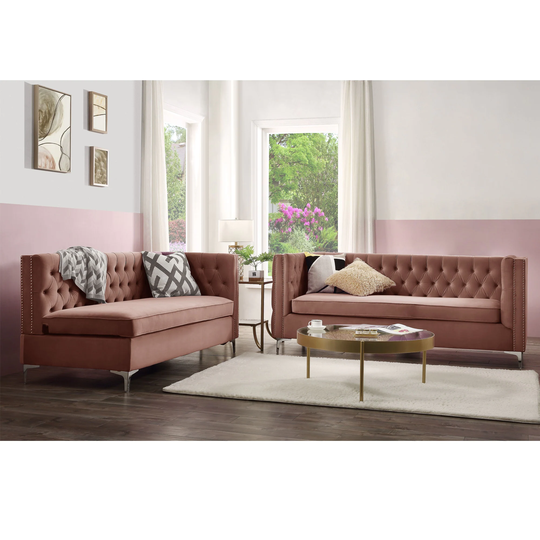 Velvet Upholstered Sectional Sofa Morden Tufted Velvet Sofa