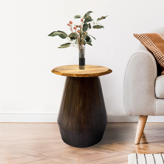 Harper Solid Wood Round Accent Table