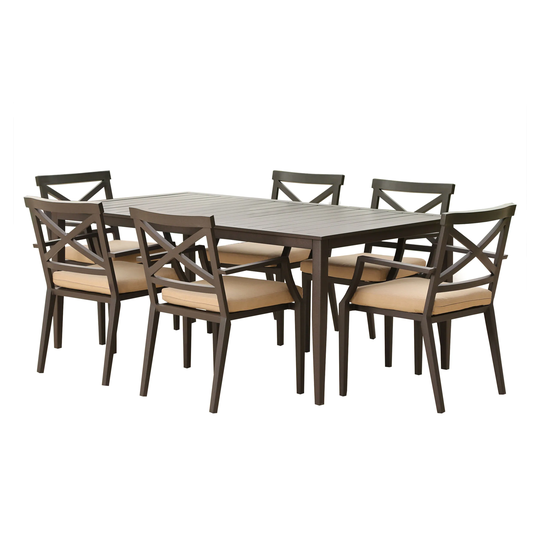 Abbyson Outdoor Nashville Rectangular Wood Dining Table