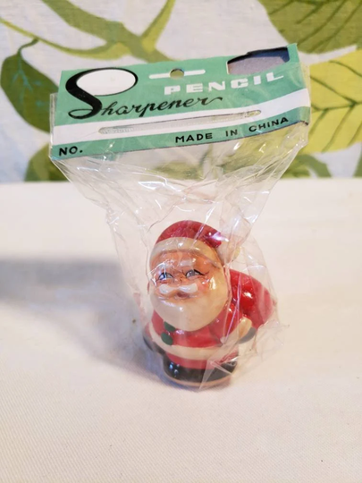 Vintage 1960S Santa Claus Pencil Sharpener Nos Unused