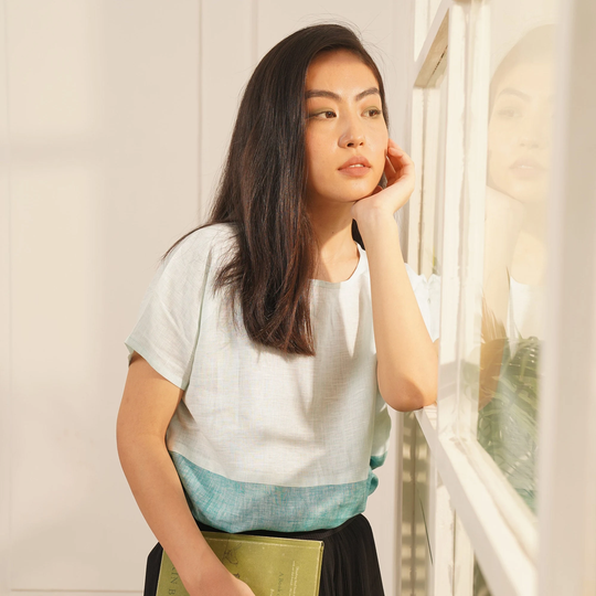 Ike Color Block Top For Women