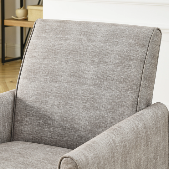 Modern Accent Chair Comfy Fabric Arm Chair Upholstered Single Sofa Chairs with Wooden Legs for Bedroom, Living Room, Office