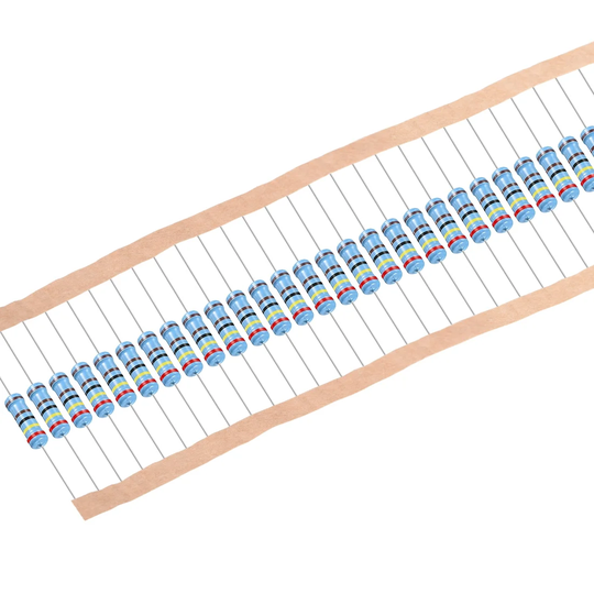 1Watt 2.7K Ohm Metal Film Resistors 1% Tolerances 30 Pcs - Muti-Color