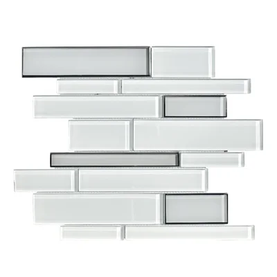 Random Sized Glass Linear Mosaic Wall Tile