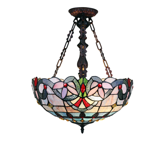 Victorian Design 2-light Dark Bronze Convertible Semi-Flush Mount/ Pendant