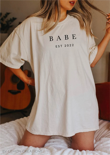 Babe Comfort Colors Shirt Est 2022 Tee, Bachelorette Shirts