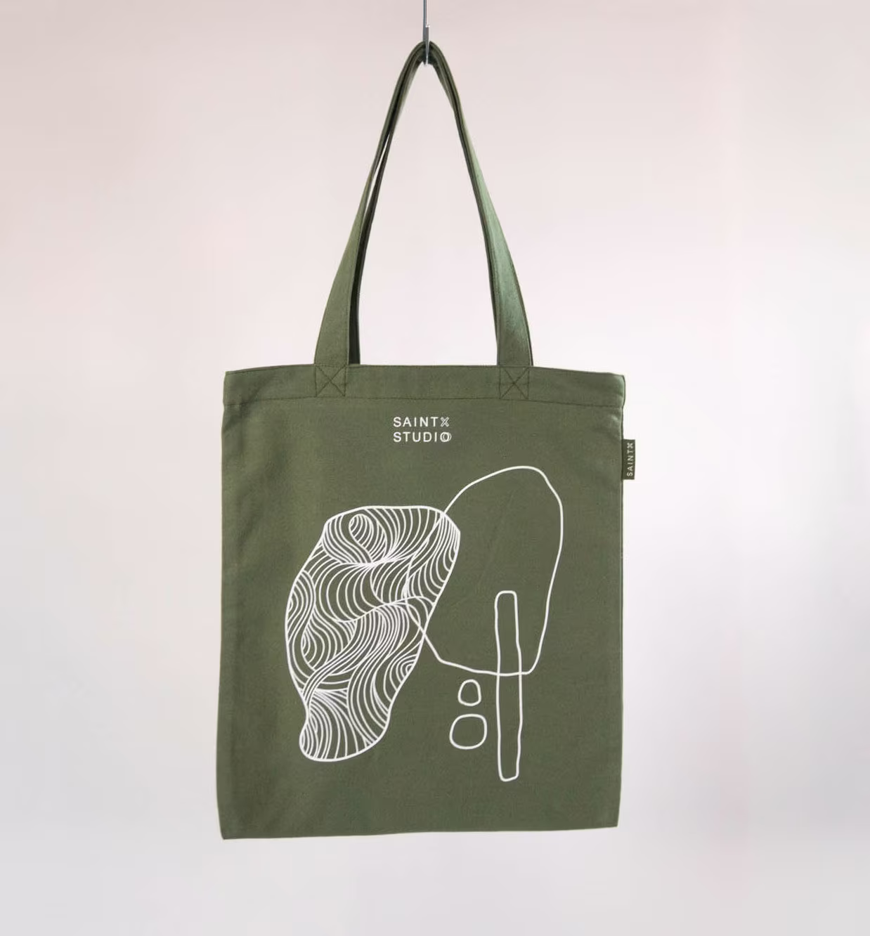 Carry Tote - Canvas Bag With Zip & Pocket, Rockpools Screenprint. Art Bag, Library Shoulder Bag. Gift For Her, Unique Present