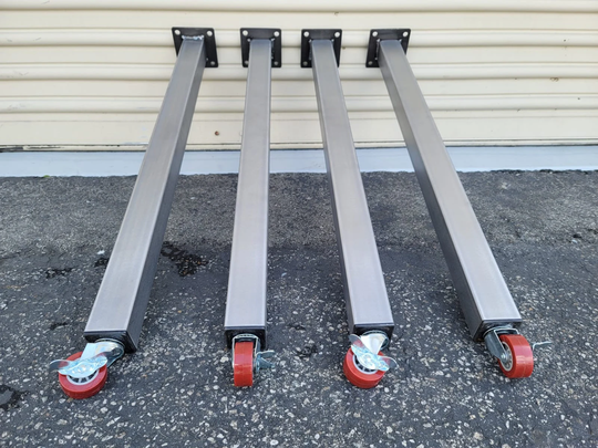 Square Table Legs With Wheels 2" & Locking Mechanism, Minimum Required Quantity Is 2 Legs. Price For Leg