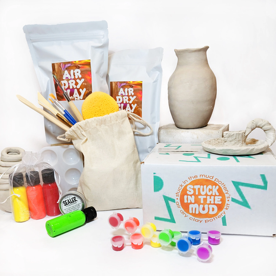 Clay Pottery Kit - Make Your Own Air Dry Projects At Home Date Night Box