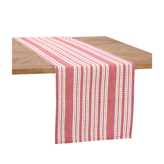72" x 14" Warner Scarlet Woven Reversible Table Runner