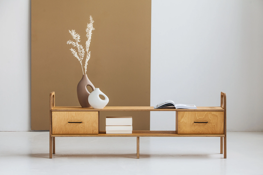 Scandinavian Tv Stand, Minimalist Sideboard, Entertainment Center, Media Console, Wooden Credenza