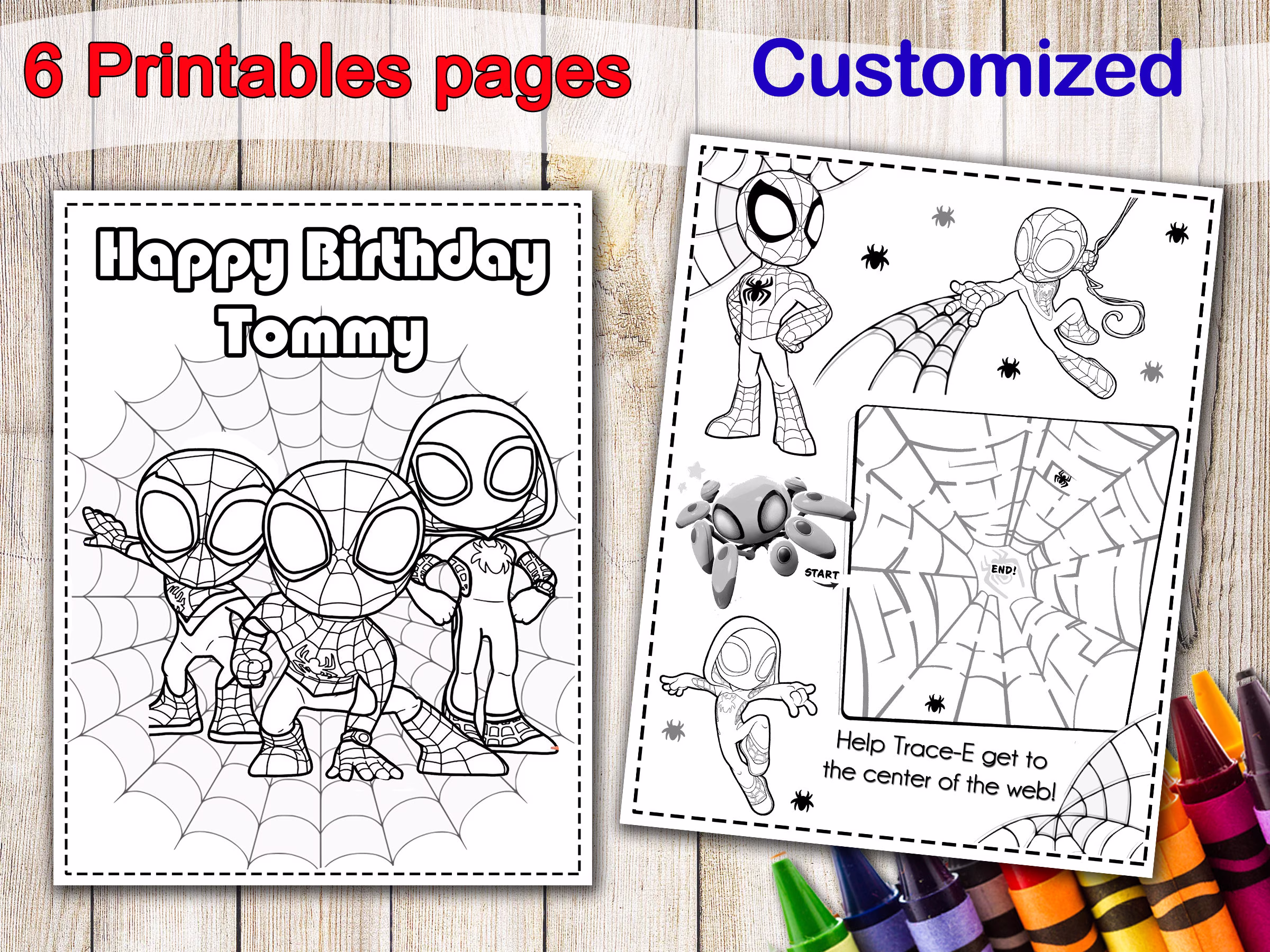 Spidey & His Amazig Friends Coloring Pages, Birthday, Coloring Book, Ghost Spider Pages