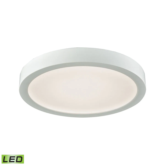 Titan 1-Light 8-inch Integrated LED Flush Mount in White with a White Acrylic Diffuser