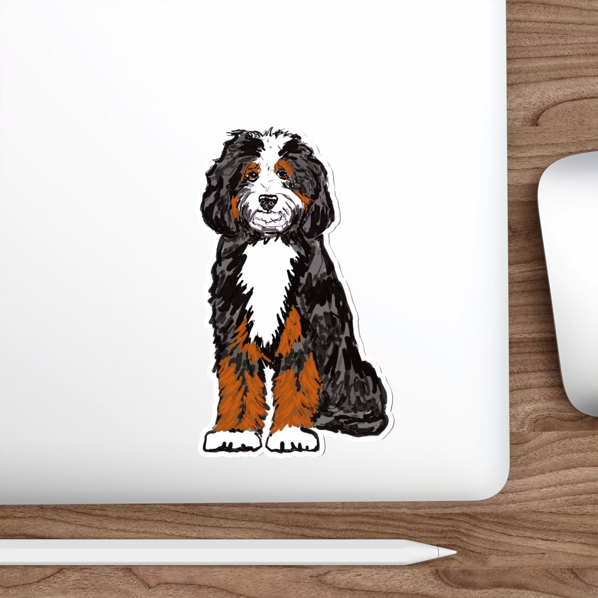 New Tri Color Doodle Mom Waterproof Decal Custom Bernerdoodle Berner Dog Weatherproof Labradoodle