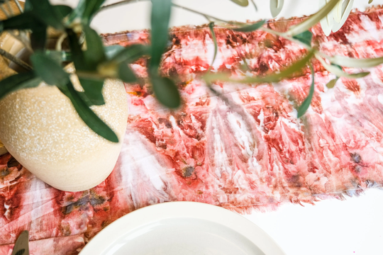 Hand Dyed Linen Table Runner