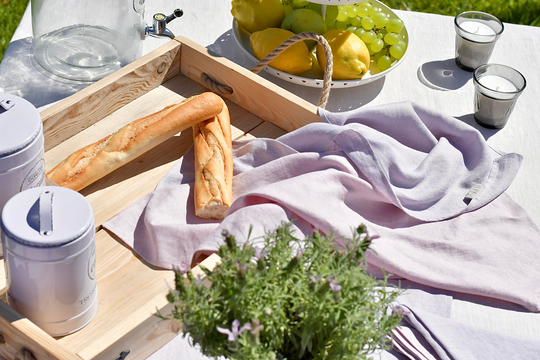 Summer Blush Table Linens Collection, Cloth, Napkin, Tea Towel, Runner