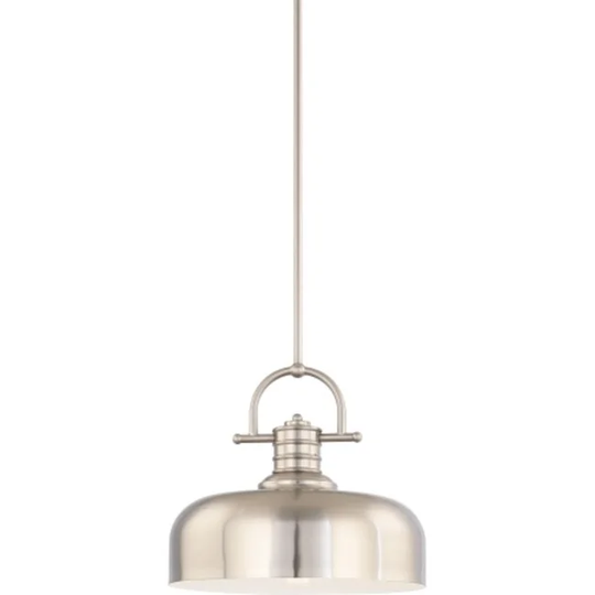Volume Lighting Single Light 14" Wide LED Pendant with Dome Style