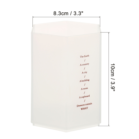 Pencil Holder, Plastic Hexagon Pen Cup Stationery Organizer for Office
