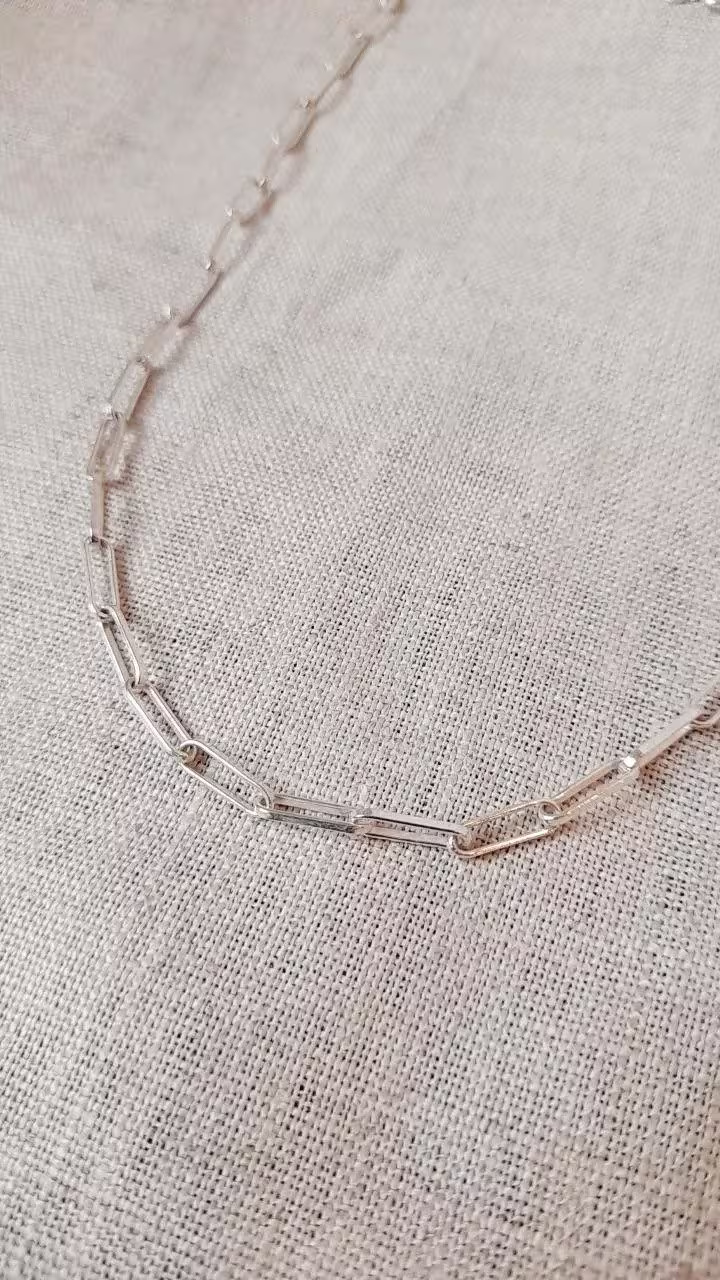 sterling Silver Paper Clip Chain