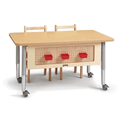Jonti-Craft® 48" x 30" Adjustable Height Rectangular Activity Table with Casters